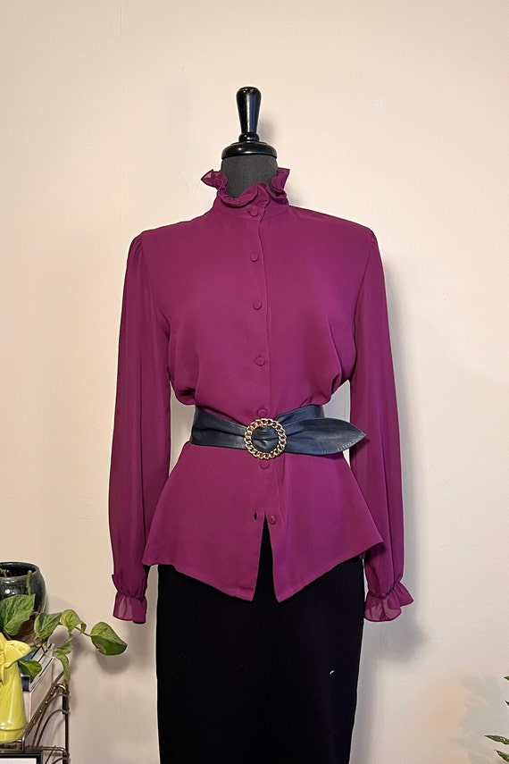 vintage sheer purple blouse - Gem