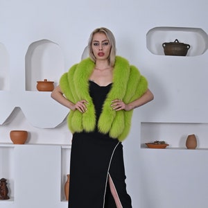 Fox Fur Shawl for Weddings | Elegant Fur Wrap, Stole, Shrug & Cape
