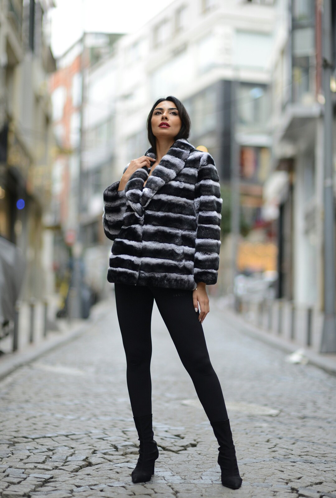 Women's Rex Fur Coat - Handmade | Warm and Stylish Outerwear