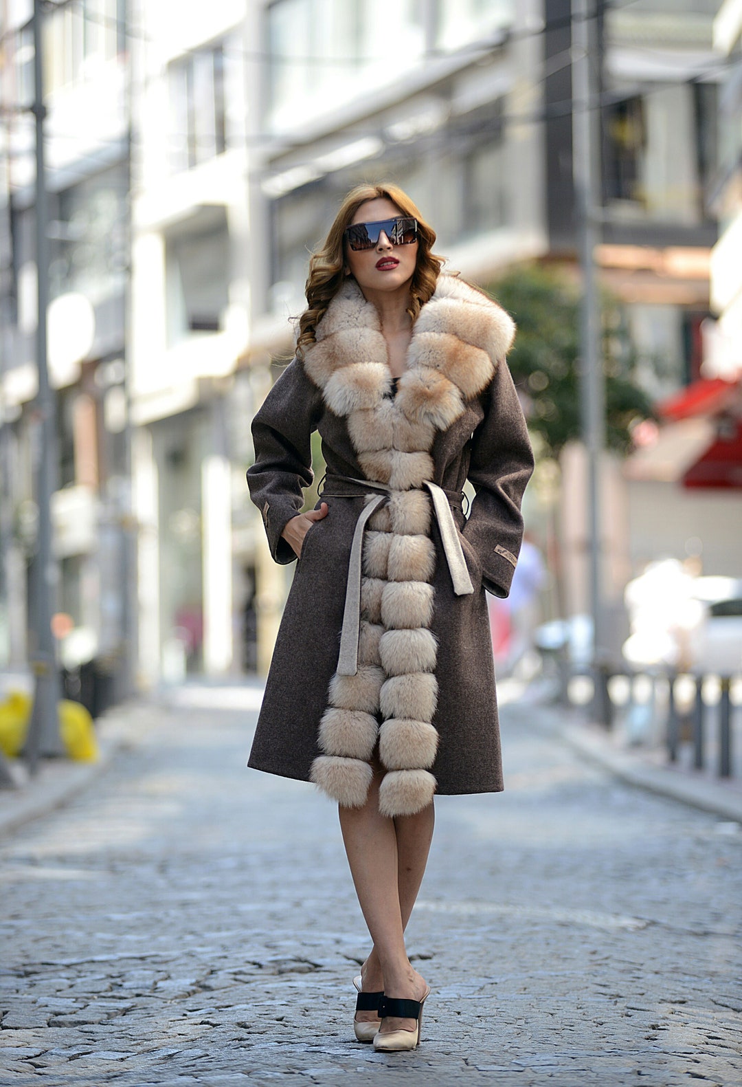 ジャケット・アウター argue ALPAKA WOOL SHAGGY SHAWL COAT argue ALPACA WOOL SHAGGY SHAWL COAT