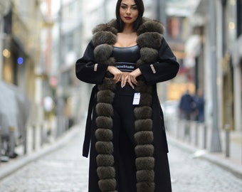 美品✨USA製 BRASSADA ダックコート ロング チョア 黒 a31 セーラーカラー コート ロング丈 アウター 厚手 韓国 送料無料