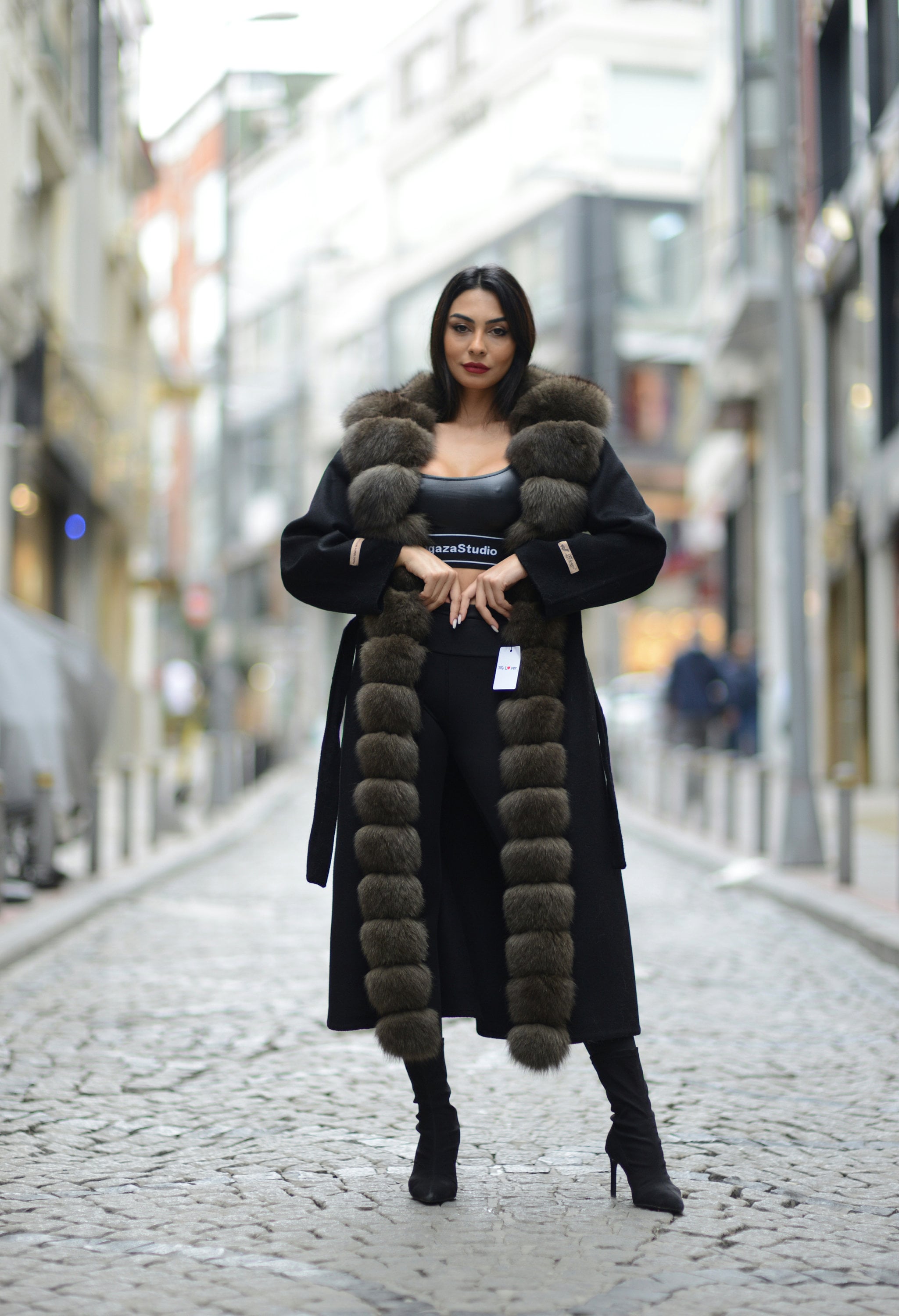 ◆MFil◆ミカコナカムラ◆アルパカ コート フォックスファー Alpaca Cashmere Coat With Fox Fur in Beige - Timeless Elegance - Etsy