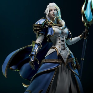 Hand Painted Jaina Proudmoore Statue |World Of Warcraft Statue | Hand-Painted 3D Print Figure | Game Statue | Gaming Resin Statue