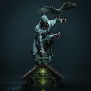 Hand Painted Asassin Creed Statue | Desmond Miles | Hand-Painted 3D Print Figure | Game Statue | Gaming Resin Statue | Collectible Gift