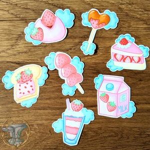 Sweet Strawberry Treats-Sticker - Scrapbook/Bullet Journal/Mood Tracker