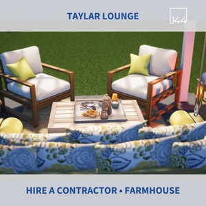 Taylar Lounge  | Farmhouse | DIY Backyard Design | 3D Renderings | Landscape | Spring Decor | Yard Decor | House Plans | Housewarming Gift