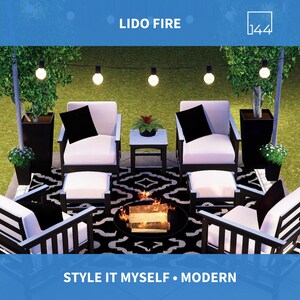 Lido Fire | DIY Backyard Design | 3D Renderings | Landscape | Spring Decor | Yard Decor | House Plans | Housewarming Gift
