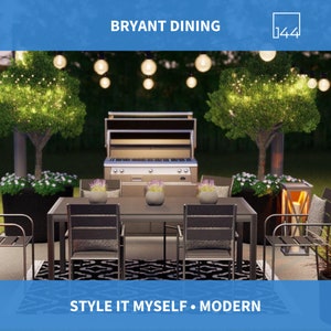 Bryant Dining Patio | DIY Backyard Design | 3D Renderings | Landscape | Spring Decor | Yard Decor | House Plans | Housewarming Gift