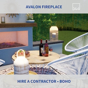 Avalon Fireplace | DIY Backyard Design | 3D Renderings | Landscape | Spring Decor | Yard Decor | House Plans | Housewarming Gift