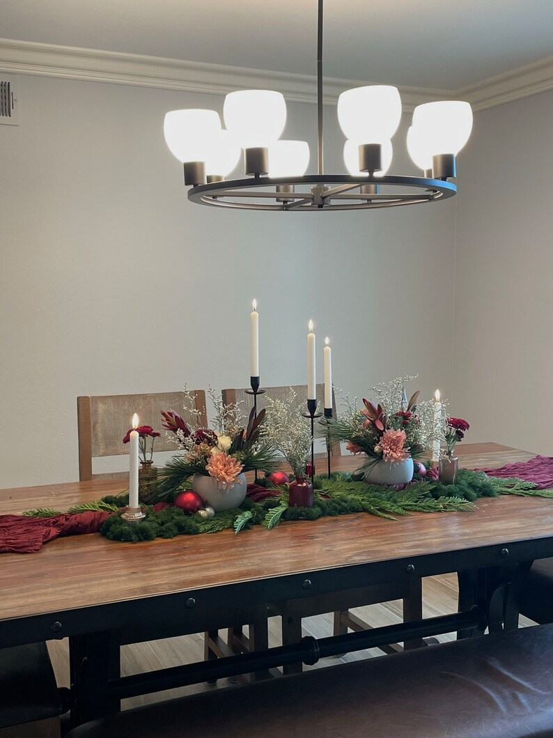 Holiday Table Decor Kit Round Table Etsy