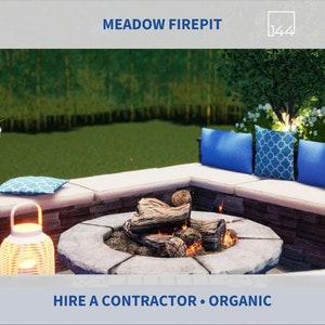 Meadow Fire | Farmhouse | DIY Backyard Design | 3D Renderings | Landscape | Spring Decor | Yard Decor | House Plans | Housewarming Gift