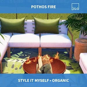 Pothos Fire | DIY Backyard Design | 3D Renderings | Landscape | Spring Decor | Yard Decor | House Plans | Housewarming Gift