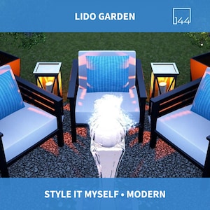 Lido Garden | DIY Backyard Design | 3D Renderings | Landscape | Spring Decor | Yard Decor | House Plans | Housewarming Gift