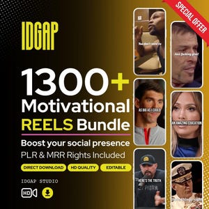 1300+ Motivational Reels for TikTok, Reels & Shorts | PLR/MRR