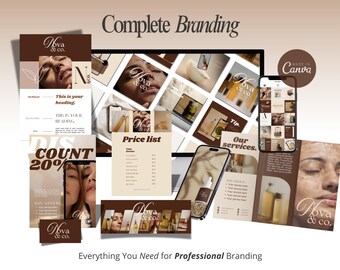 Full branding kit template | social media branding bundle | branding logo kit | business marketing | Professional branding kit, Branding kit