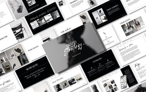 Brand Strategy Template | Editable Branding Guidelines, Custom Brand Kit, Strategic Brand Guide Canva Presentation | Style Guide