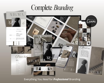 Full branding kit template | social media branding bundle | branding logo kit | business marketing | Professional branding kit, Branding kit