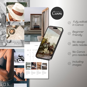 Digital travel planner | Travel planner | Template | Editable in Canva