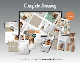 Full branding kit template | social media branding bundle | branding logo kit | business marketing | Professional branding kit, Branding kit