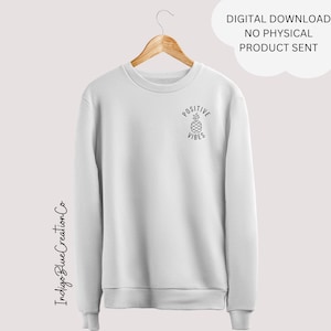 Vibraciones positivas de FIV SVG PNG, descarga digital para uso comercial, archivos para Cricut