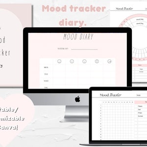 My Mood Tracker Diary | Mood Tracker | Mood Diary | Mood Journal | Mental Health Diary Emotions Tracker | Emotions Journal | Emotions Diary