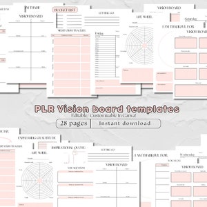 Modello della scheda della visione / Scheda della visione / Scheda della visione modificabile / Scheda della visione in PDF / Scheda della visione stampabile / Diario della scheda della visione