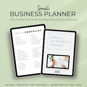 Small Business Planner Editable Canva Template | Business Owner | Store Planner | Sales Planner | Expense Tracker | Income Tracker | New |