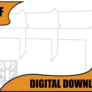 Peut inclure: Un modèle d'axe décoratif imprimable en PDF, avec un dessin au trait noir et blanc de la hache. Le texte "PDF" et "TÉLÉCHARGEMENT NUMÉRIQUE" sont dans des cases orange.