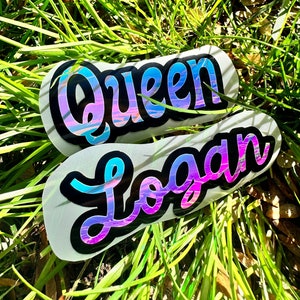 Custom Holographic Name Decal Sticker: Water Bottle, Tumbler, Auto