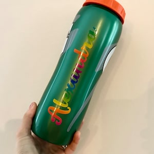 Custom Gatorade Bottle, Personalized Sports Bottle, Customized Water Bottle, Personalized Kids Water Bottle, Rainbow