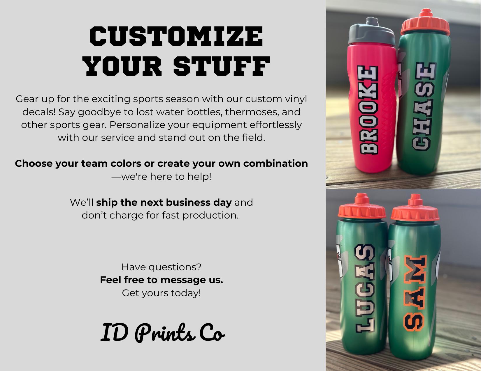Custom Name Sticker – Personalized Aesthetic Vinyl Decal With