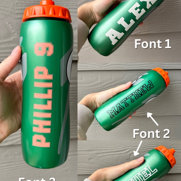 Gatorade Water Bottle Decal Name Lable, Sports Water Bottle Decal Sticker That fit Gatorade Bottles. Easy To Apply (**Decal Sticker ONLY**)