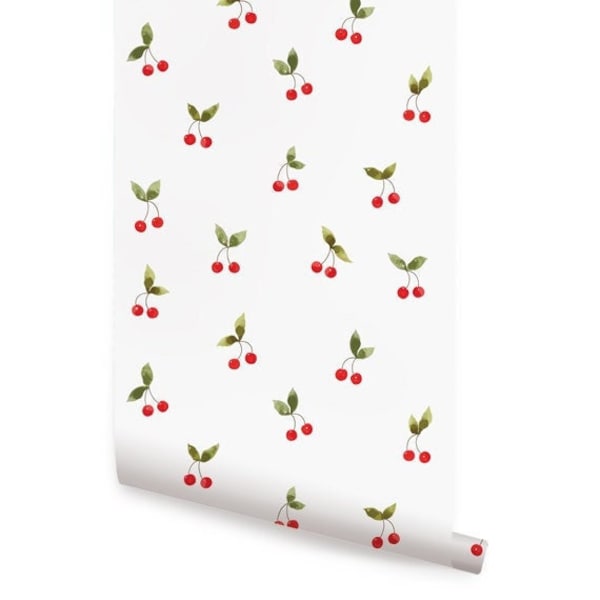 Cherries Patch Peel & Stick Wallpaper Repositionable