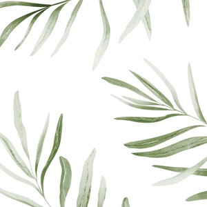 Breezy Palm Leaves, Green, Self Adhesive Repositionable Wallpaper