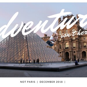 Postales personalizadas de aventuras en París: su viaje humorístico le espera / Digital