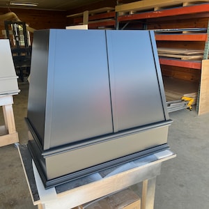custom tapered wood range hood