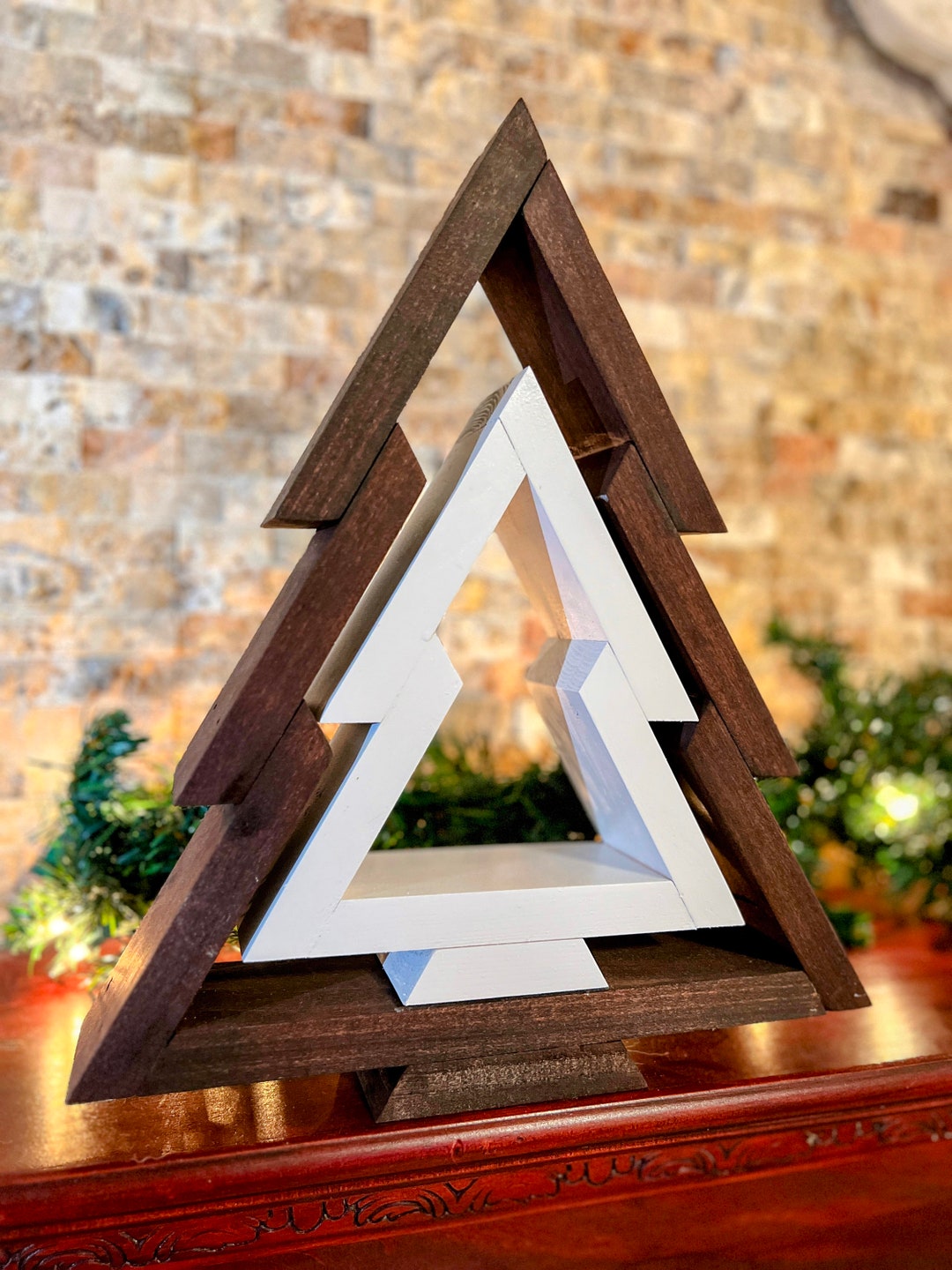Rustic Tabletop Christmas Tree, Christmas Decor, Decorative Centerpiece