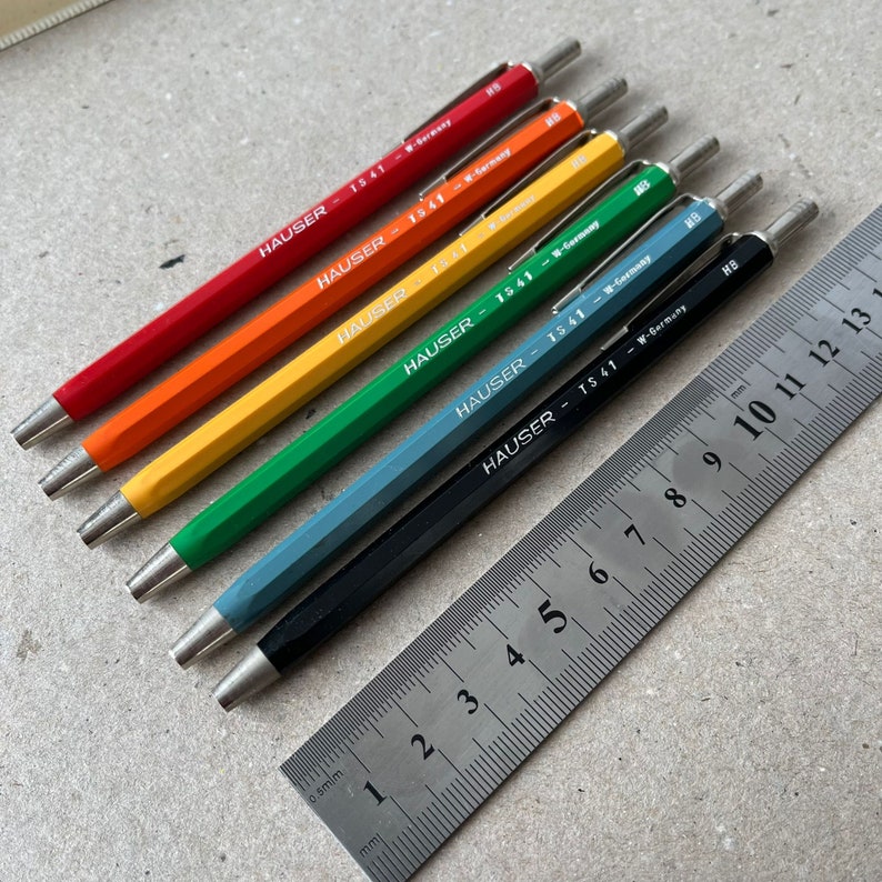 Vintage Hauser TS 41 Mechanical Pencil West Germany 6 Pcs Etsy