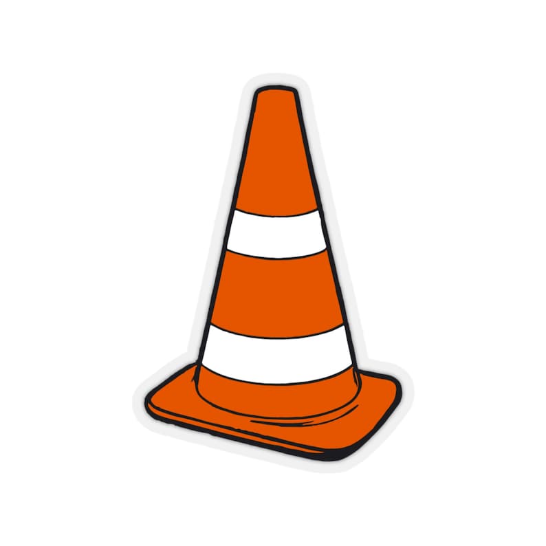 Traffic Cone Stickers, Safety Cone Stickers, Autocross Sticker, Traffic