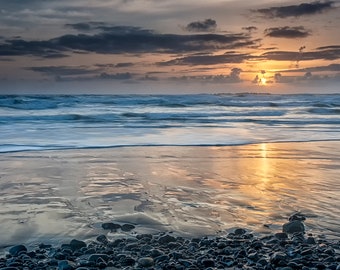 Beverly Beach Sunset Print; Newport, Oregon Coast Photo, Wall Art, Home Decor, by Mark Gotchall Photography
