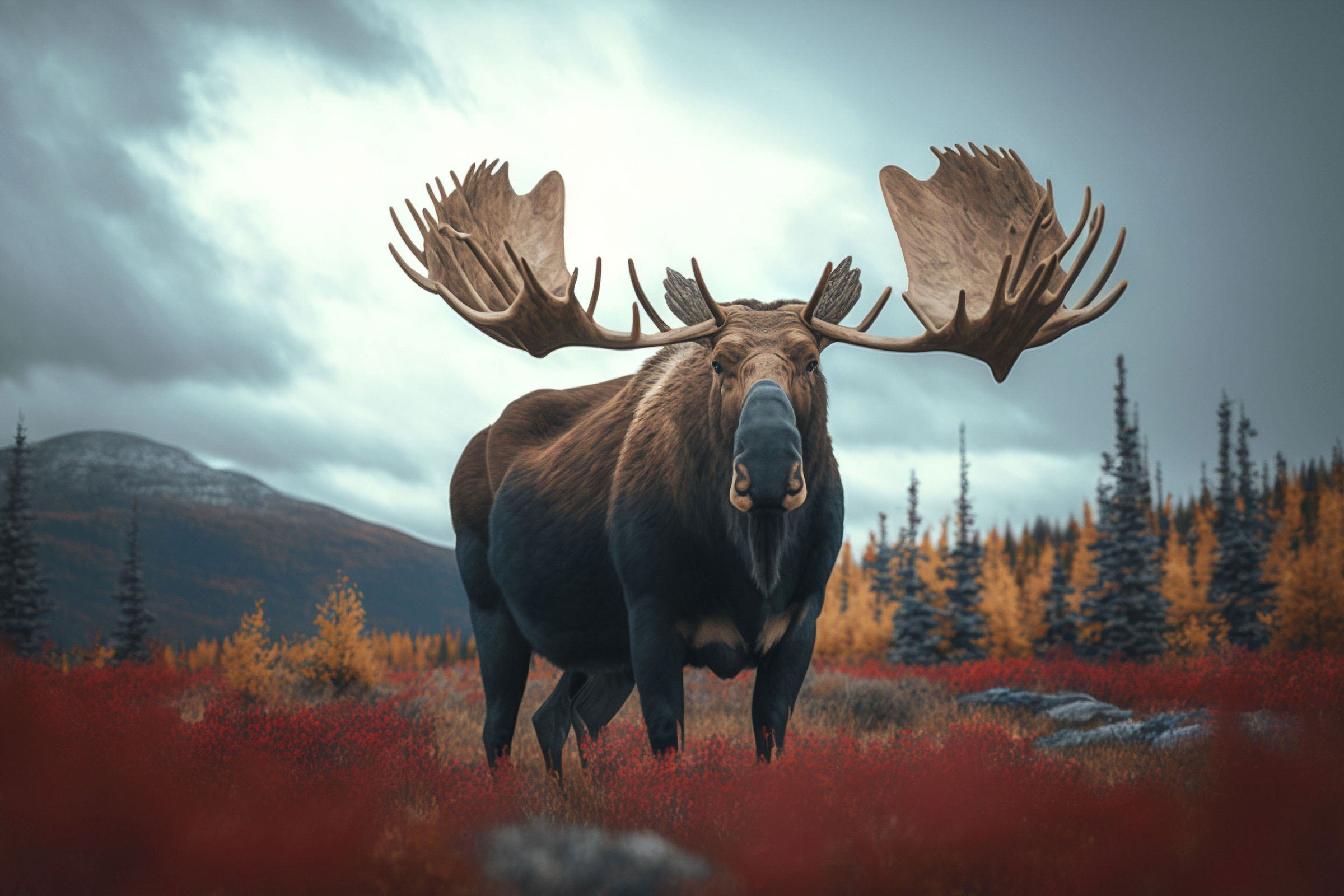 Anime Wilderness: 4K Wallpaper for PC - Majestic Deer in Nature - Free  Download