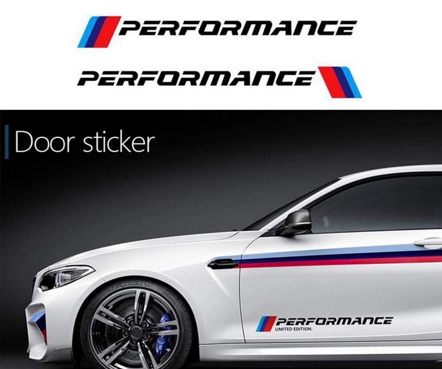 Auto Styling Autotür Seitenschweller Streifen Aufkleber Für BMW M  Performance Für BMW Motorsport Schwarz Kohlefaser Aufkleber 3D 5D  Außendekoration Von 7,18 €