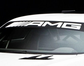 Buy Windshield Mercedes AMG Car Sunstripe Sticker. Mirror Vinyl