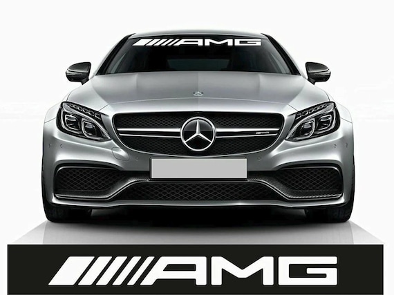 Windshield Mercedes AMG Car Sunstripe Sticker. Mirror Vinyl Stickers  Stripes Decal Graphics for Car and Truck 