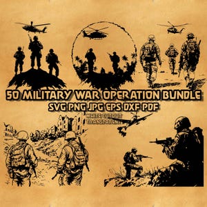 Military War Operation SVG Bundle: U.S. Soldier Designs (Digital Product)