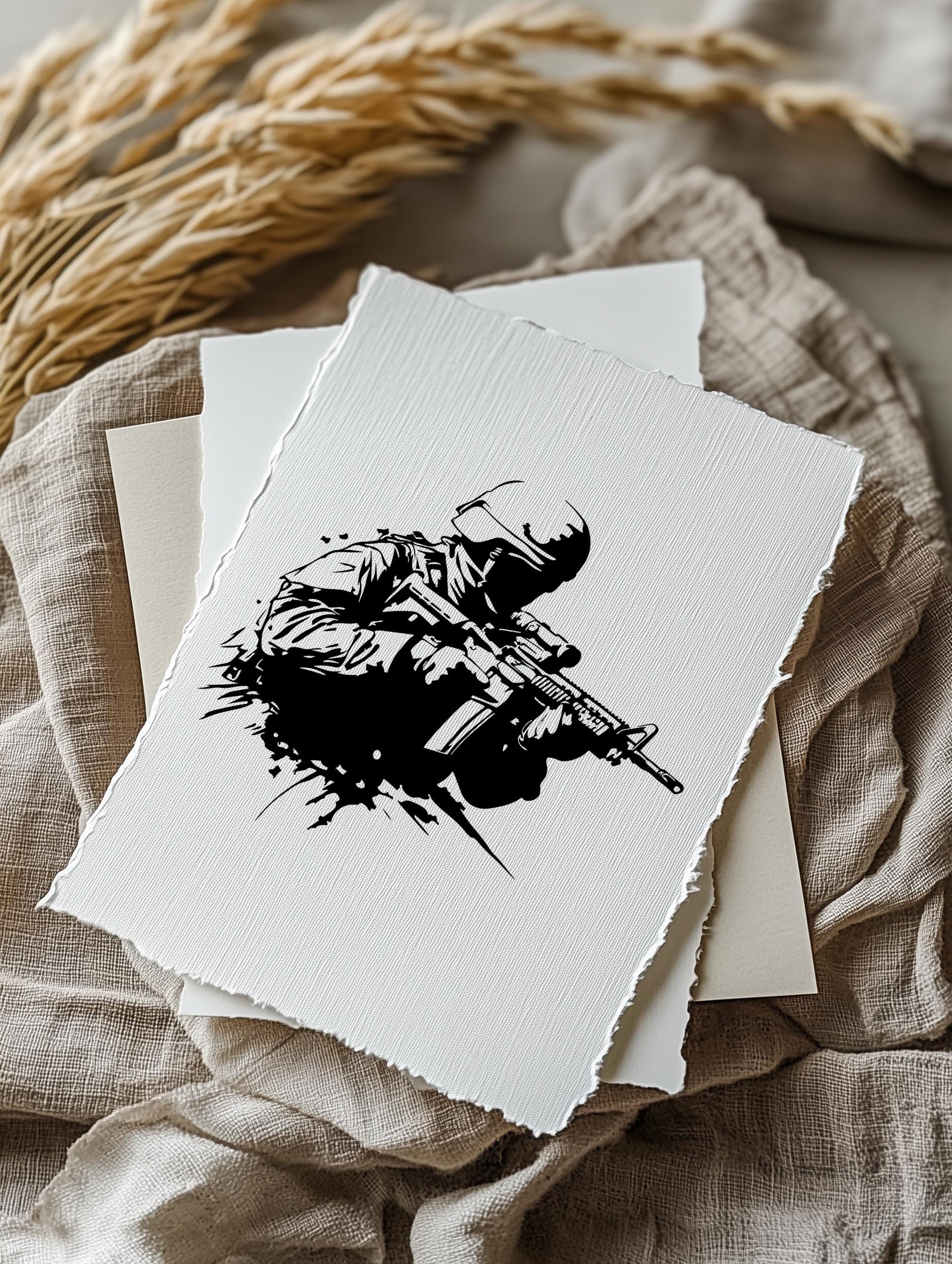 Tactical Soldier SVG Bundle Combat Illustrations 50 Designs Army ...