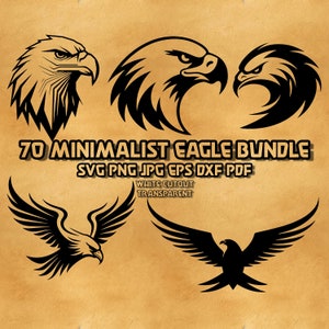 Minimalist Eagle SVG Bundle: Eagle Head Cut Files