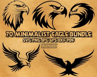 Minimalist Eagle SVG Bundle: Eagle Head Cut Files
