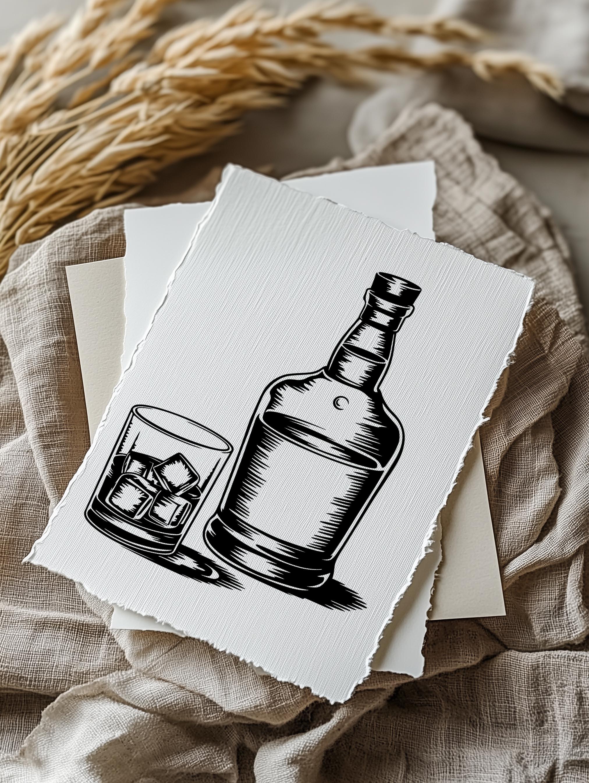 31 Whiskey Bottle and Rocks Glass SVG Bundle Bourbon Scotch Barware ...
