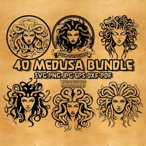 Medusa SVG Bundle: Greek Mythology Designs (Digital Files)